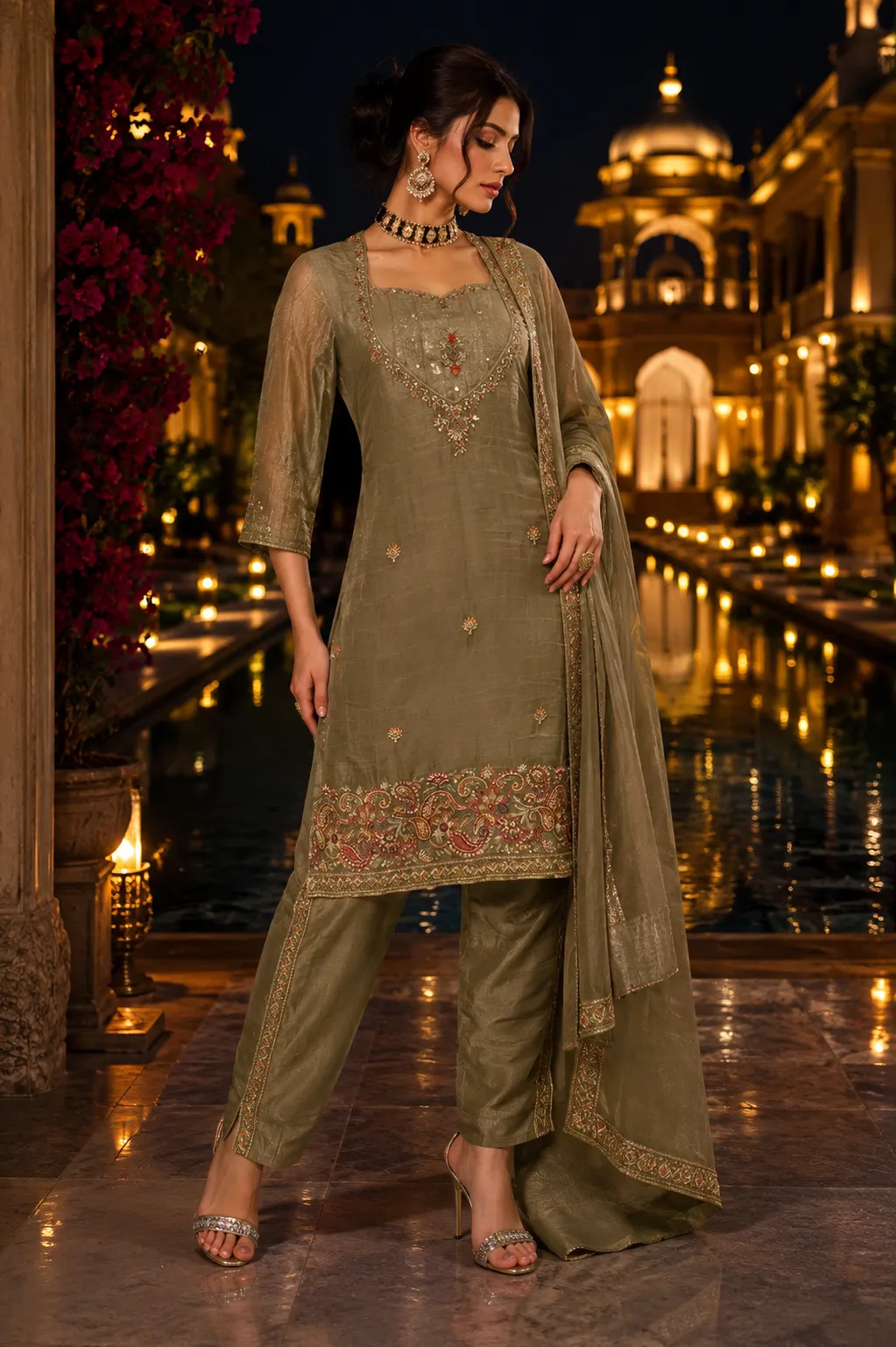 Indo-Western Floral Co-ord Set
